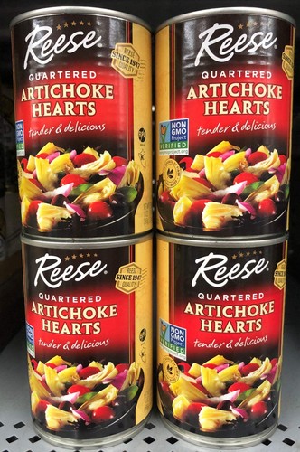 4 CANS Reese Tender Quartered Artichoke Hearts 14 oz Can Salad Kosher - 第 1/4 張圖片