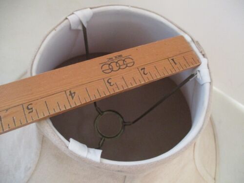 Luxurious Lamp Shade Beige Faux Suede Bell Shaped 10" Tall New - Bild 5 von 14