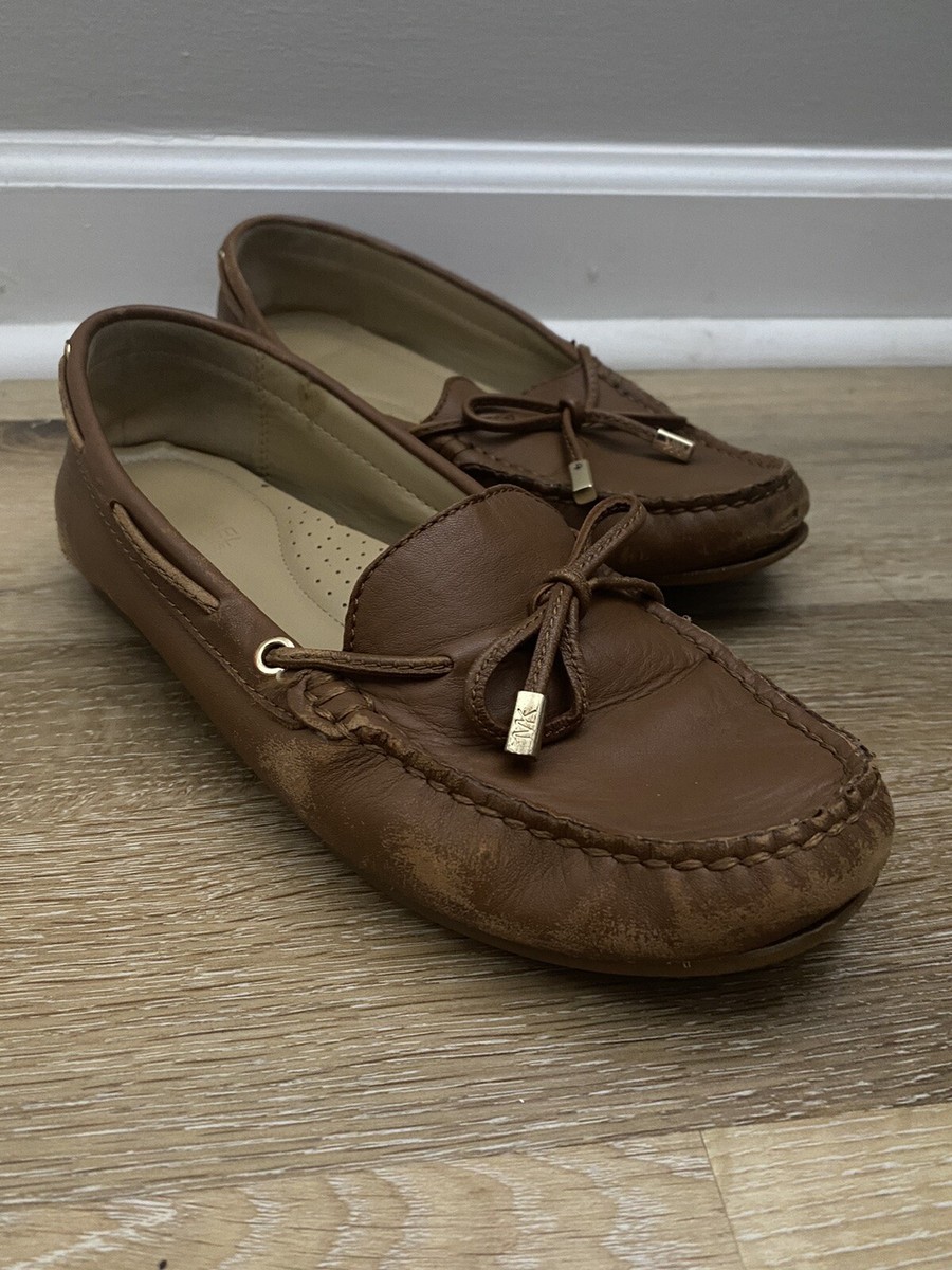 Michael Kors Daisy Moccasin Loafers Cognac/Luggage Brown Flats Size