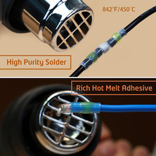 160 Pcs Solder Seal Wire Connectors Kit, Electrical Connectors Heat Shrink Wi...