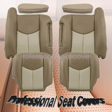 For 03-06 GMC Yukon Sierra Denali Driver & Passenger Bottom & Top Seat Cover Tan