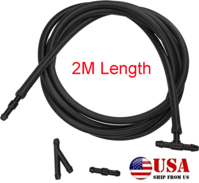 2M Car Windshield Washer Nozzle Hose Tube T Y Straight For Front Window Pump USA