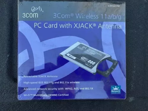 3Com SL-3050 Wireless PC Card with XJACK Antenna  (C3RPAG175B) New and Sealed