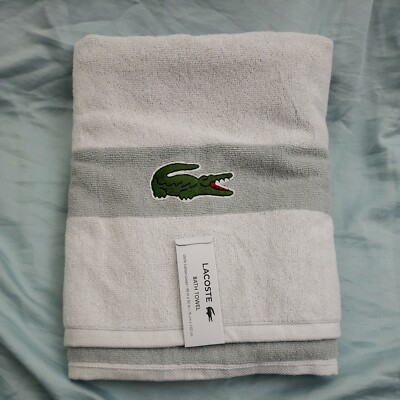 NWT Lacoste Bath Towel 100% Cotton 30