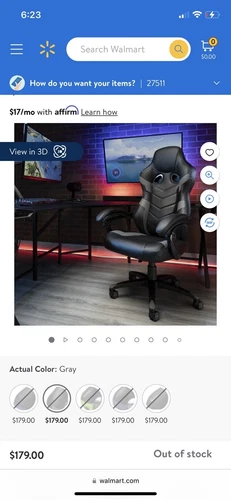 Respawn RSP-W 109-Gaming Chair - Gray/purple