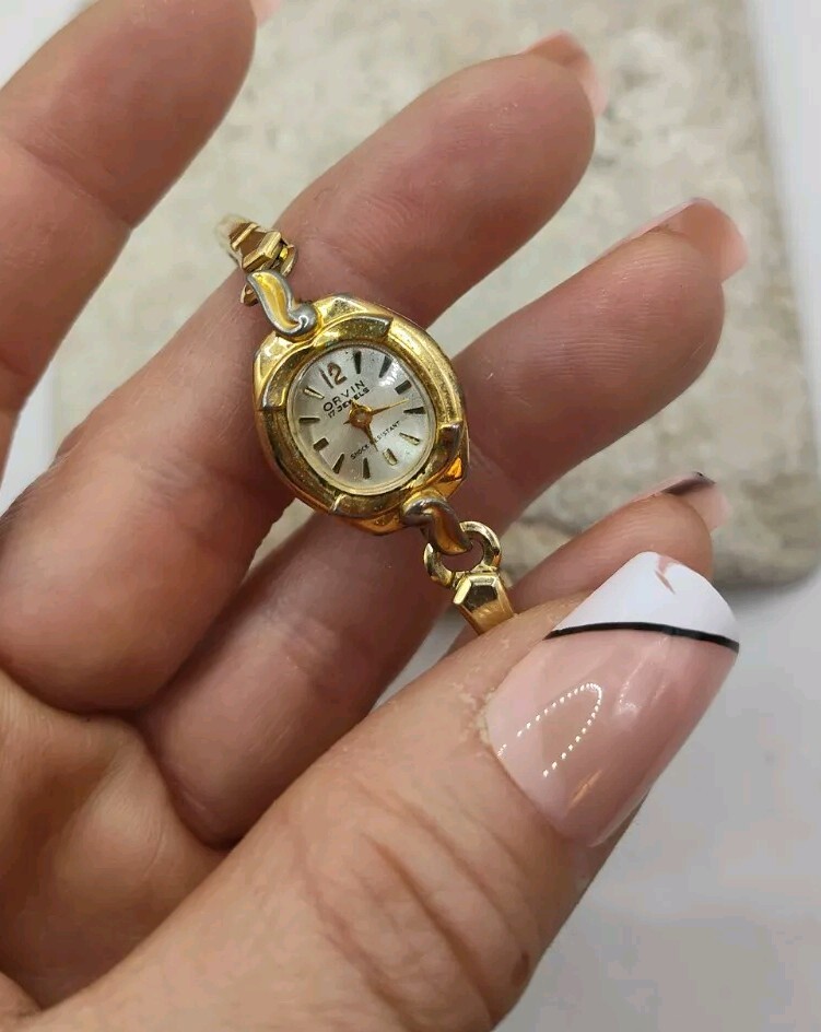 Vintage Orvin 17 Jewels Shock Resistant Womens Watch 10k GF Shells