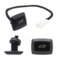 Interruptor de liberación de cerradura de maletero trasero de coche luz puerta botón abierto negro accesorios 12V