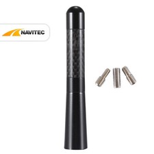 ✅ Auto Antenne Kurzstab Radio Antenne Carbon Design 9cm Universal Antennenfuß ✅