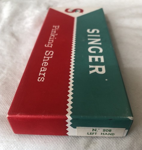 VINTAGE SINGER Pinking Shears No. 208 Left Hand in Original Box * Free Shipping - Picture 6 of 12