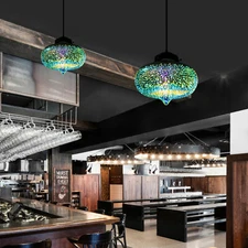 Modern Ceiling Light 3D Colorful Glass Fireworks Pendant Lamp Chandelier Fixture