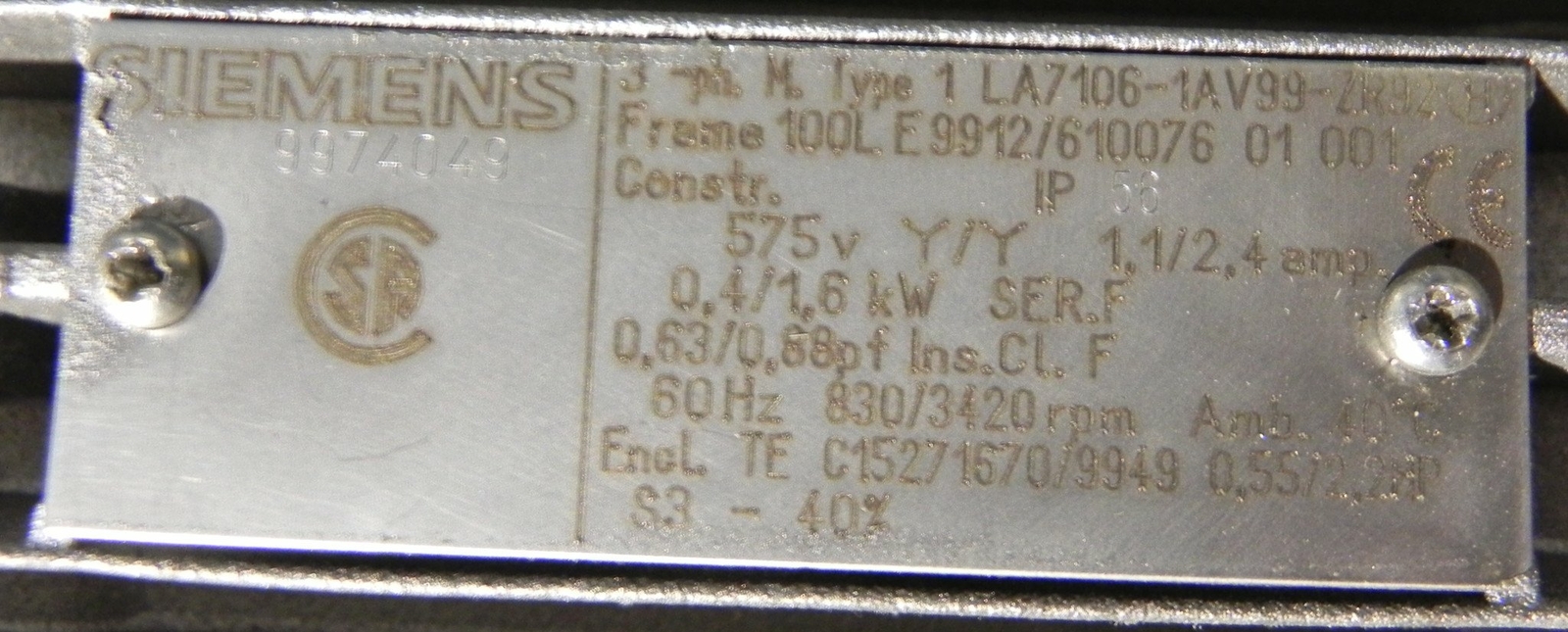 Nord Clincher Shaft Mount Gearmotor 3282AG100L eBay