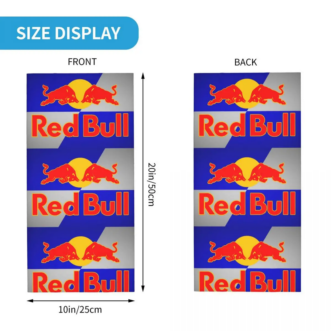Red Bull Neck Gaiter Balaclava Face Mask for Extreme Sports edge covered