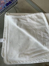 Zara Home Baby Blanket Security Gold Stars White Plush Lovey 28x39" SPECIAL!