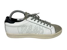 P448 Womens John Sneakers White Gray Size 8.5 / EU 39 Suede Athletic Casual