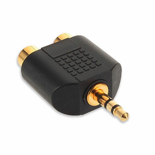 Audio Y-Adapter Klinkenstecker 3,5 mm auf 2 x Cinch-Buchsen Vergoldete Kontakte - Bild 4 von 6