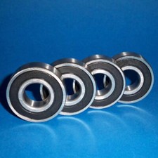 Image of 4Pcs 6001 2RS 12mm X 28mm X 8mm Deep Groove Ball Bearings Rubber Sealed AN
