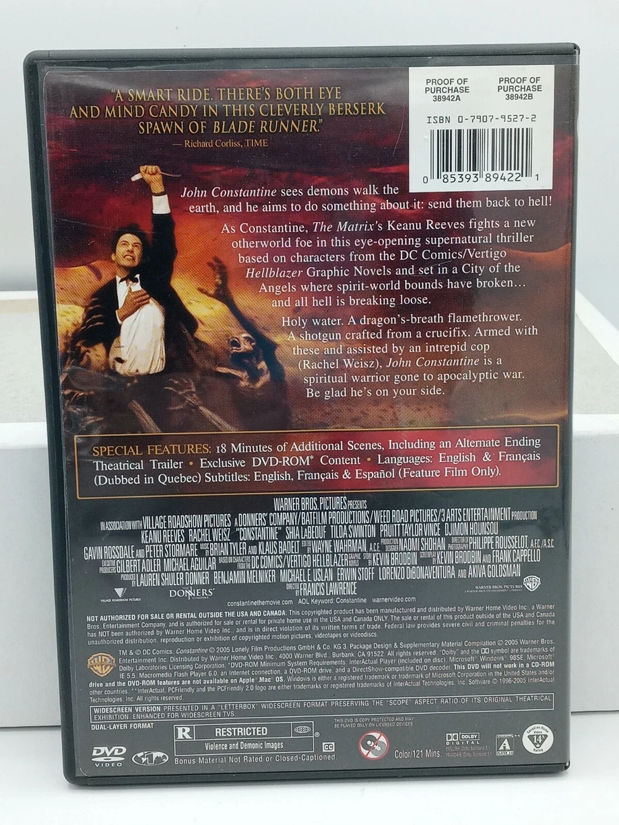 Constantine DVD Movie Widescreen Edition Keanu Reeves