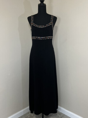 St. John Evening Holt Renfrew Long Maxi Gown Womens Sz 6 Black Formal | eBay