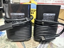 Lot of 2x Dell 45W USB-C Type C Laptop Tablet Charger AC adapters w/ power cords