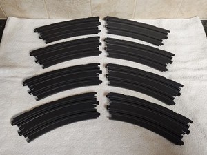AURORA TOMY HO SCALE  12" R BANKED TRACK 1/8 CIRCLE  LOT OF 8 SLOT CAR TRACKS
