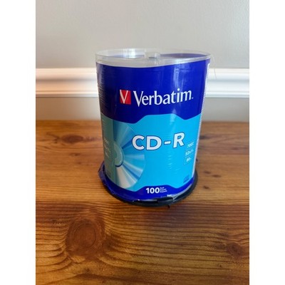 Verbatim CD R 100 Pack Blank Recordable Discs 700MB 52X Speed Spindle