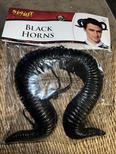 Spirit Halloween Black Horns For Costume Goat New
