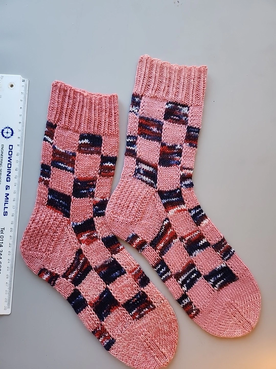 Hand Knitted Wool Socks Size 4-6 #109