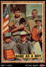1962 Topps #135 Babe Ruth Babe as a Boy GRN Yankees HOF RARE VARIATION 5 - EX
