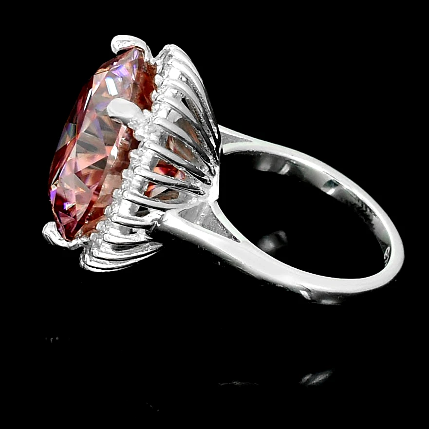 РЕДКОЕ сертифицированное кольцо с одним розовым бриллиантом 20 карат, без тарифов - Изображение 3 из 4