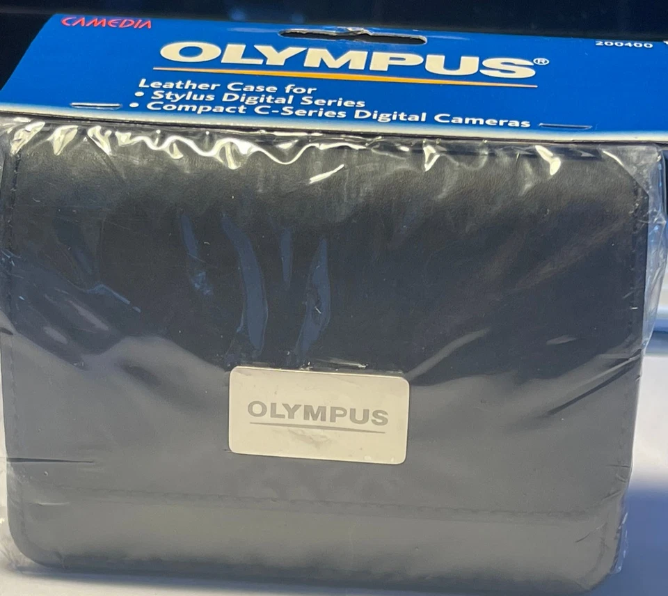Funda de cuero Olympus para cámaras C-50C-60 y Stylus con bolsillo interior para tarjeta Foto 3 de 4
