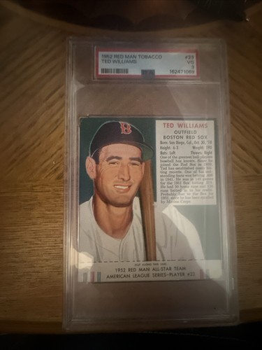 1952 Redman Tobacco Ted Williams with tab