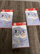 Disney Babies 1st Birthday Party Invitations Minnie 3pc Lot Party Express NOS