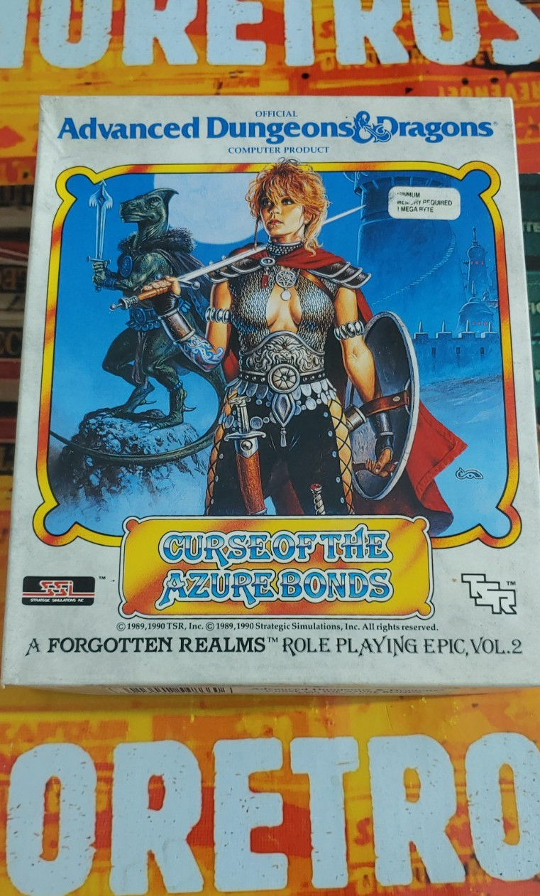 Curse of the Azure Bonds (SSI) Commodore Amiga (Box, Manual, 2 Disk) works 16bit