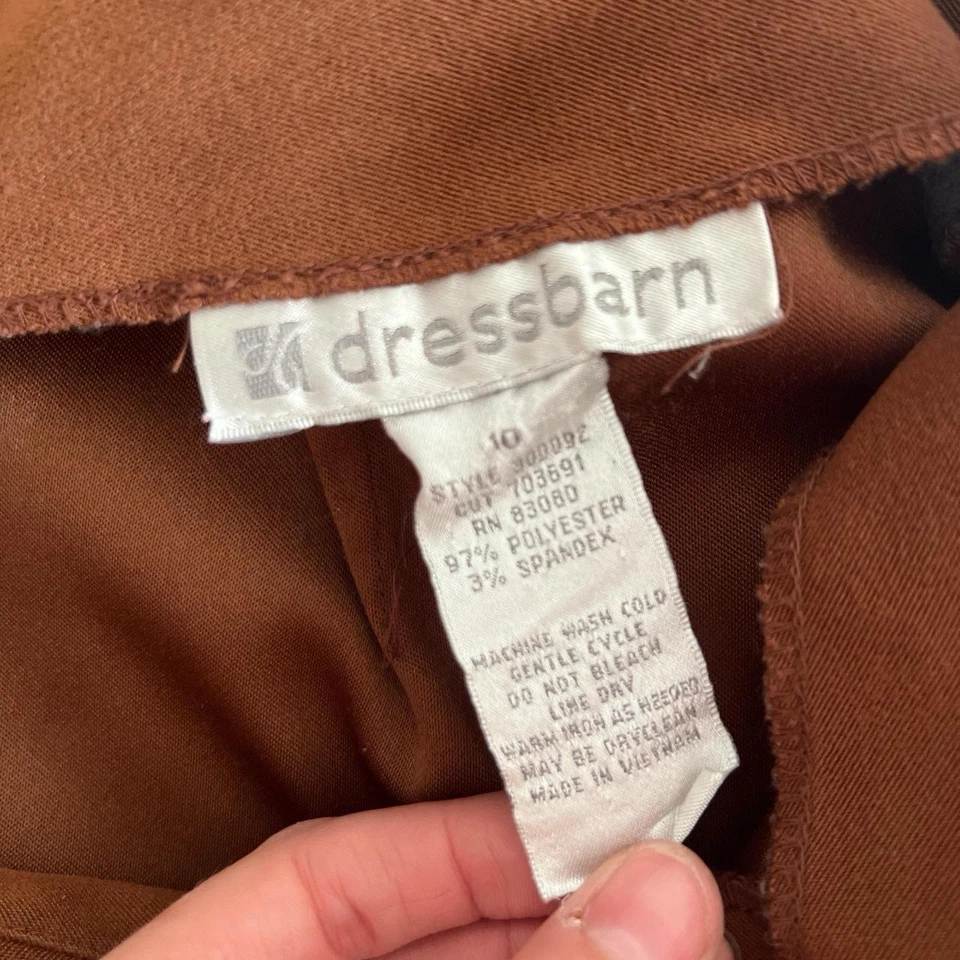 Minifalda Dressbarn Vintage Años 90 Marrón Caramelo Imitación Gamuza Para Mujer’s M W28 Foto 3 de 4