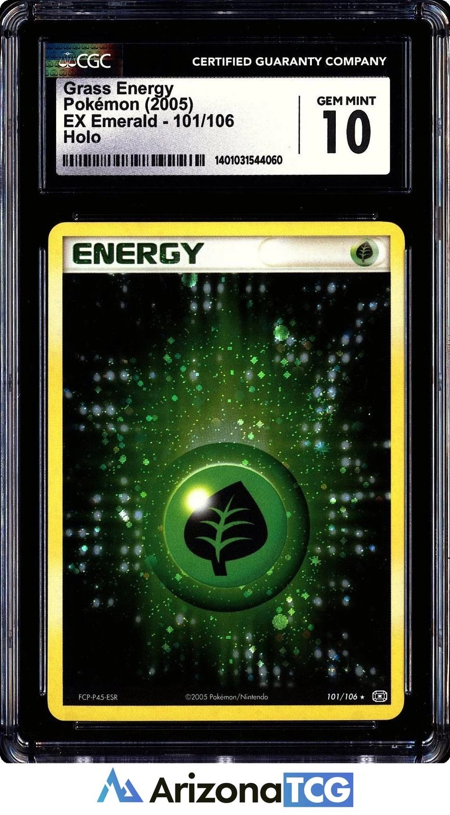 Pokemon 2005 Grass Energy 101/106 Holo EX Emerald GEM MINT CGC 10