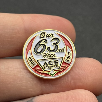 #ad Ace Hardware 63 Year Anniversary Lapel Hat Pin $9.99