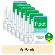 Fleet Liquid Glycerin Suppositories Adult Constipation Relief 7.5mL 4ct 6pk
