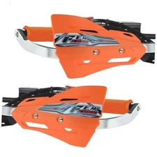 Dirt Bike Hand Guards with Grips, Univeral Dirtbike Motorcycle Orange