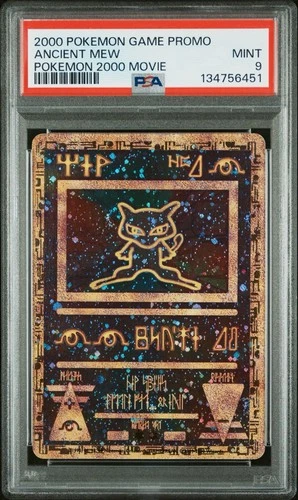 PSA 9 ANCIENT MEW | 2000 Movie Promo Graded Pokemon Card