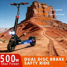 Safe & Stable Scooter: 25mph, Dual Brakes – Ride with Confidence in Any Weather