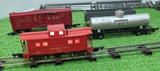 Lot of 4 Vintage American Flyer S Gauge Model Train Cars Shell