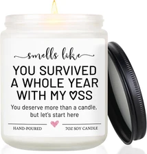 1 Year Anniversary Candle Gifts for Boyfriend Girlfriend Men Women, 1st Year Pap