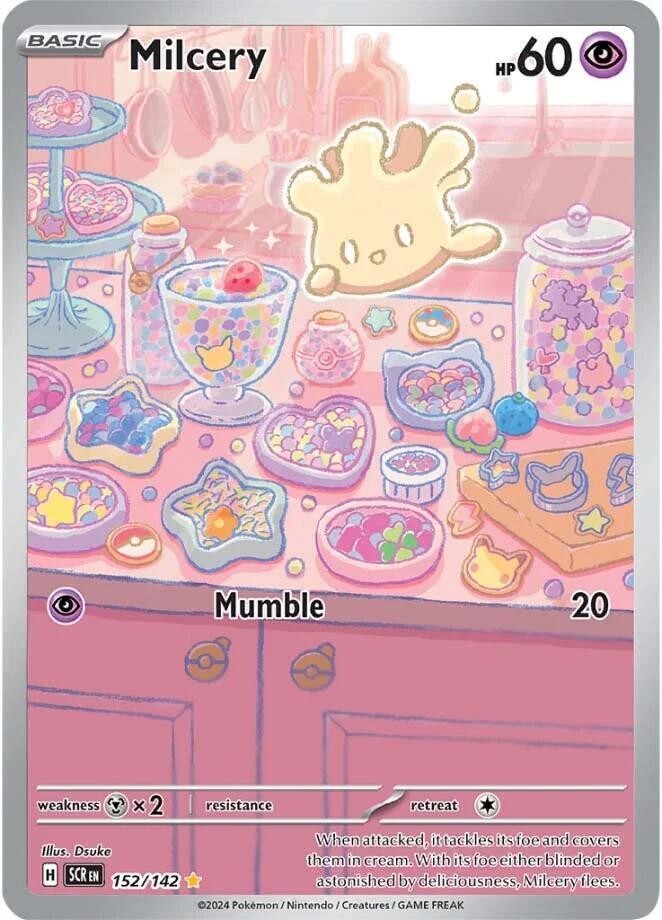 Pokemon Milcery 152/142 Illustration Rare Stellar Crown NM