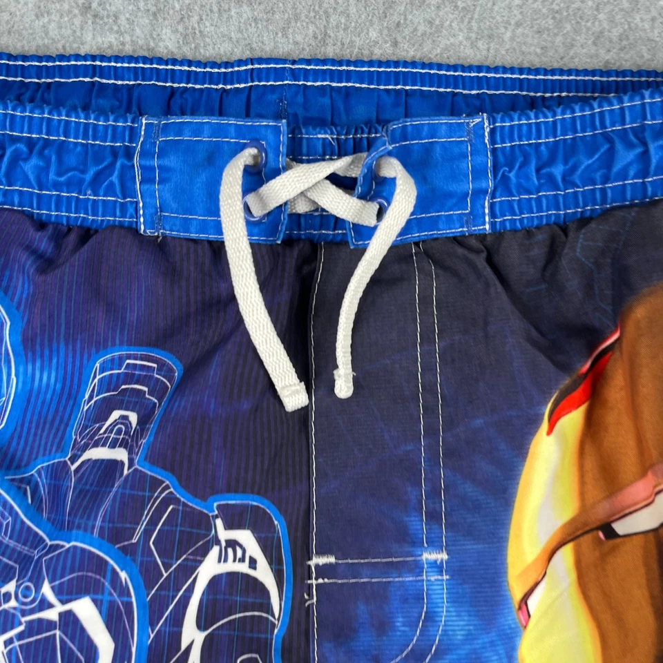 Bañador Iron Man para niños 14/16 azul estampado gráfico piscina playa cintura elástica Foto 3 de 4