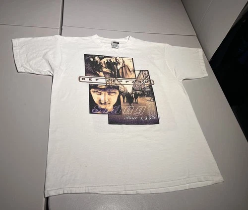 Def Leppard Shirt Men’s XL Slang Rock Concert Tour T Tultex 1990s vintage concert t-shirt, vintage, size XL, single stitch, B+ condition