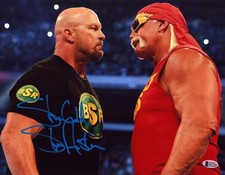 Stone Cold Steve Austin Signed 11x14 Photo BAS COA WWE Auto'd Hulk Hogan Picture