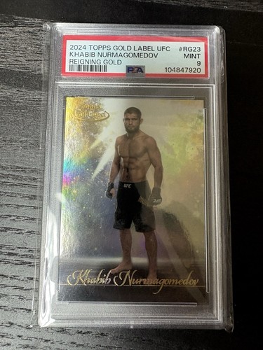 2024 Topps UFC Khabib Nurmagomedov Reigning Gold 1:560 Packs PSA 9 Gold Label - 第 1/2 張圖片