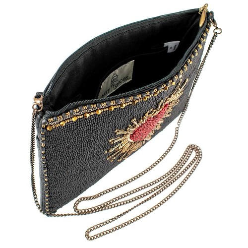 Mary Frances Love Affair Mini Sac à Bandoulière Perlé Coeur Burst Nouveauté Evenin... - Photo 5 sur 7