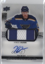2017 Upper Deck Premier Acetate Rookie 105/299 Vince Dunn #AR-VD Patch Auto ld6