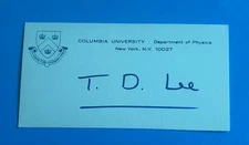 Tsung-Dao Lee (Nobel Prize Physcis 1957) Boldly Hand Signed Columbia University